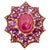Bochic "Orient" Vintage Ruby, Rhodolite & Amethyst Ring Set In 18K Gold & Silver For Sale - Image 15 of 18
