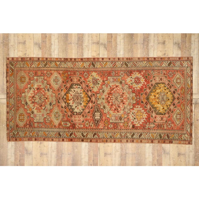 Red Late 20th Century Vintage Turkish Oushak Rug - 04'09 X 10'02 For Sale - Image 8 of 8