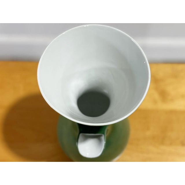 Wood 1950s Kenji Fujita for Freeman Lederman, Modernist Coffee Carafe Pitcher - Green For Sale - Image 7 of 9