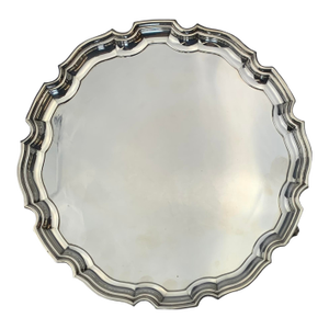 1960s Vintage Silverplate Round Serving Tray