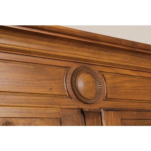 Baker Oak French Country Armoire Bar Cabinet For Sale - Image 9 of 11