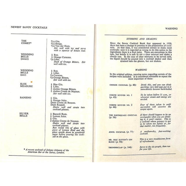 "The Savoy Cocktail Book" 1959 Craddock, Harry For Sale - Image 4 of 13