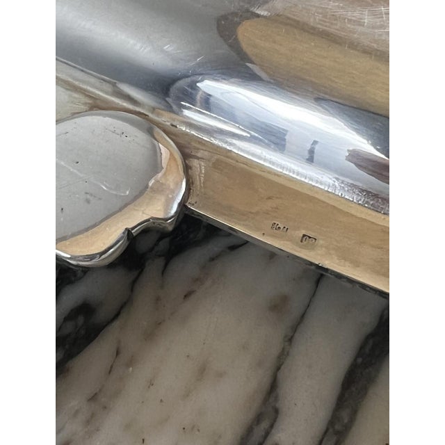 20th Century Silver-Plated Metal Serving Tray For Sale - Image 5 of 10