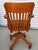 Early 20th Century Antique Solid Oak Adjustable Swivel Office Chair With Original Cast Iron Mechanism & Casters, c.1900–1925 For Sale - Image 5 of 6