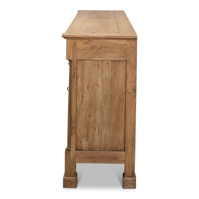 Traditional Credenza, 79" - Driftwood Four-Door For Sale - Image 9 of 11