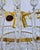 Mid 20th Century Gold Frame Layered Chandelier For Sale In New York - Image 6 of 9