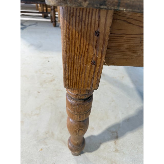 Antique Pine Table With One Drawer From England For Sale - Image 14 of 18