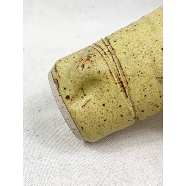 Late 20th Century Vintage Handmade Pottery Vase For Sale - Image 5 of 12