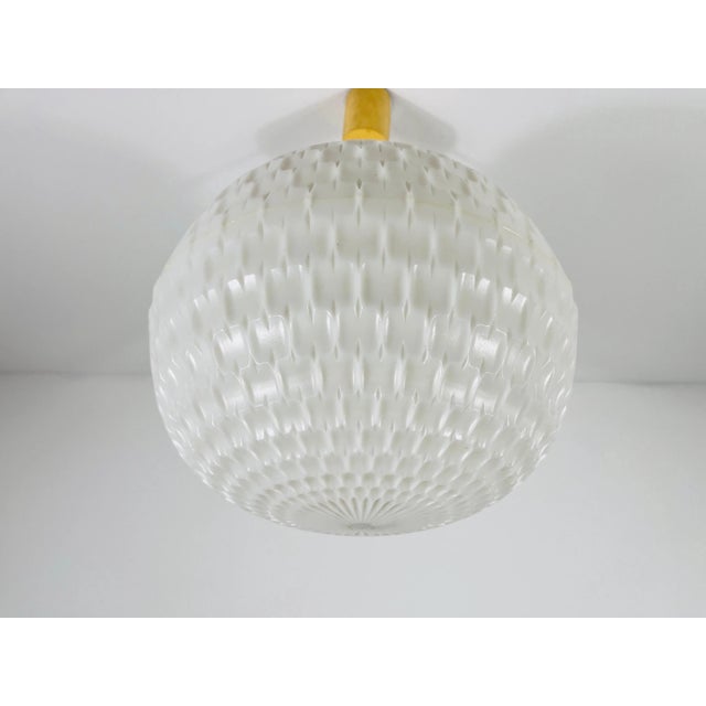 White Pendant Lamp by Aloys Gangkofner for Peill and Putzler, 1970s For Sale - Image 6 of 8