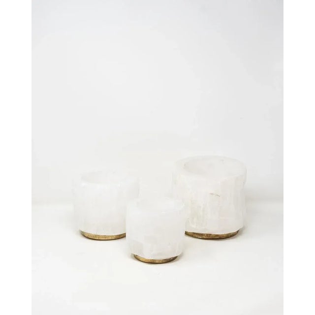 Mid-Century Modern Snow Quartz Candle Holder For Sale - Image 3 of 7