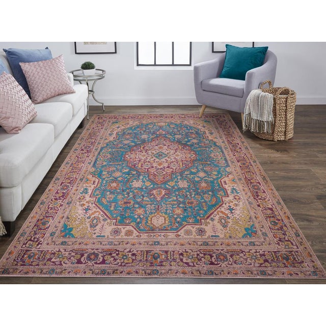 Enhance your living space with this stunning vintage Persian hand-knotted wool rug, a true showstopper that effortlessly...