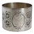 Antique Sterling Silver Hand-Engraved Napkin Ring – Floral Motif & Ahw Monogram For Sale