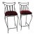 Late 20th Century Pair of Modern Wrought Iron French Style Barstools For Sale