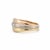 Contemporary Cartier Three-Tone Gold Ring - 18k Trinity Style With 3 Diamonds, Size 5.75 For Sale - Image 3 of 6