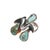 Contemporary Sz6 Barbaros Yasar Bora Sterling turquoise freeform ring For Sale - Image 3 of 10