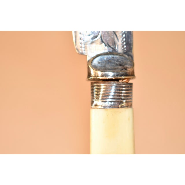 English Sheffield Cake Knife, Dated 1901 For Sale - Image 3 of 9