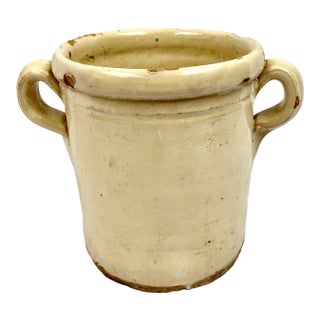 Antique Italian Handcrafted Ceramic Confit Pot For Sale