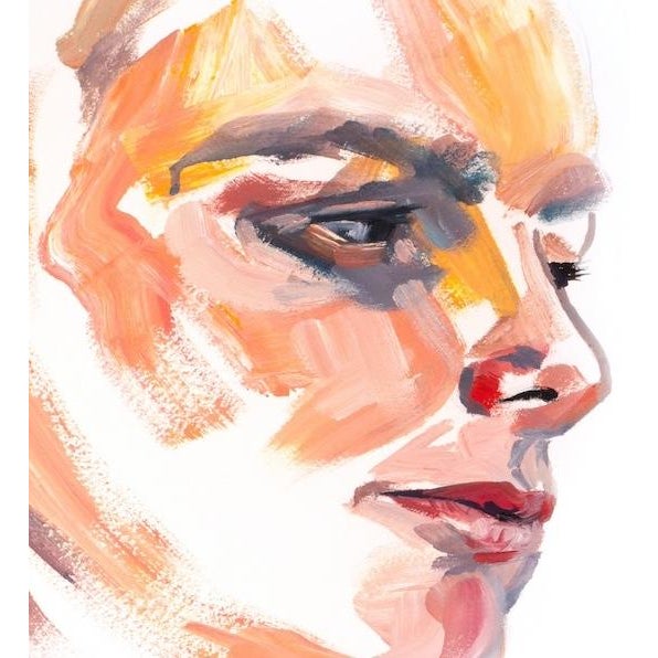 Contemporary "Poignant No. 2" Contemporary Original Portrait Oil Painting by Elizabeth Becker For Sale - Image 3 of 3