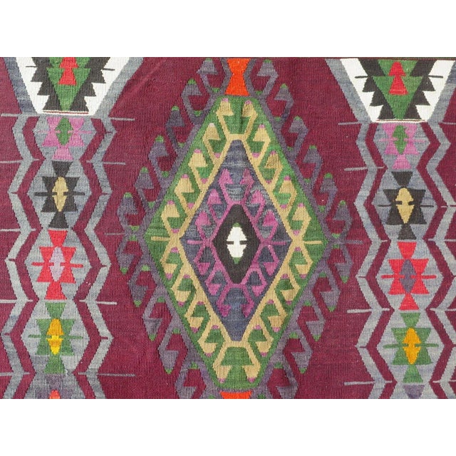1960's Handmade Anatolian Kilim - 88"x133" For Sale - Image 9 of 11
