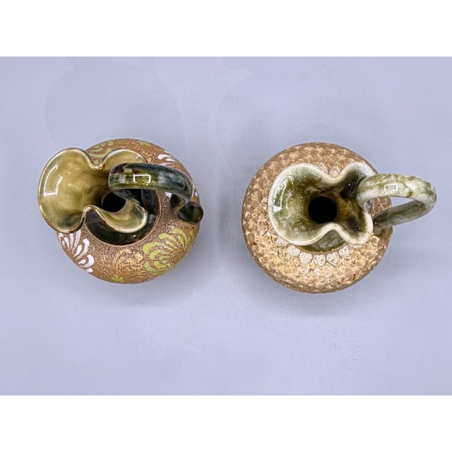 Antique Art Nouveau Stoneware Vases from Royal Doulton Lambeth, 1890s, Set of 2 For Sale - Image 16 of 18