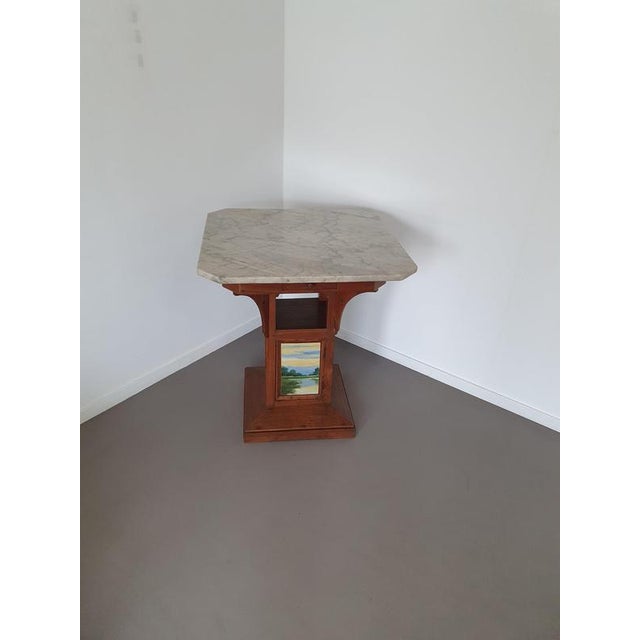 Indonesian Table with Marble Top For Sale - Image 11 of 13