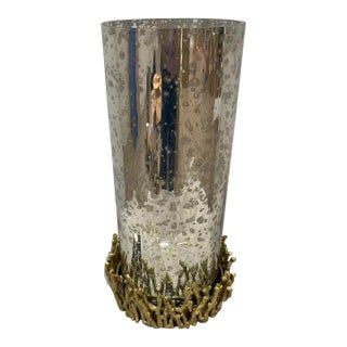 Studded in Brass Twigs Candleholder For Sale