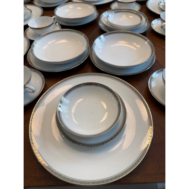 1950s 1950’s Traditional Noritake White Bone China Set - 90 pcs For Sale - Image 5 of 8