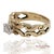 Contemporary 0.13 Ct Natural Diamond 14k Yellow Gold Openwork Scroll Design Ring, Size 5 For Sale - Image 3 of 13