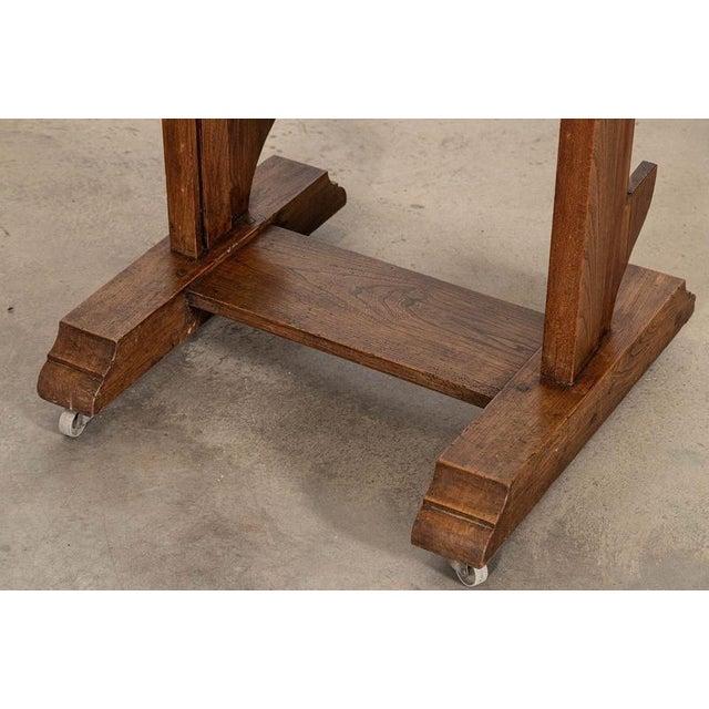 Large English Oak Artists Easel, 1920 For Sale - Image 12 of 15
