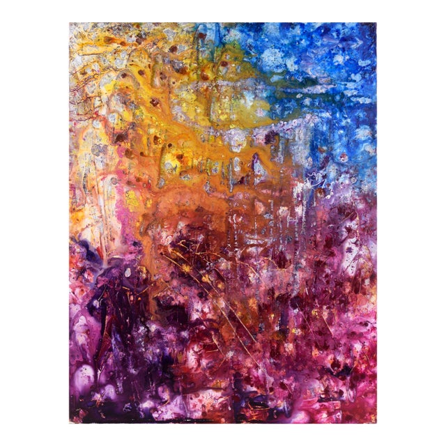 "Magnetic Personality" Abstract Composition in Acrylic on Canvas by Charles David Francis For Sale