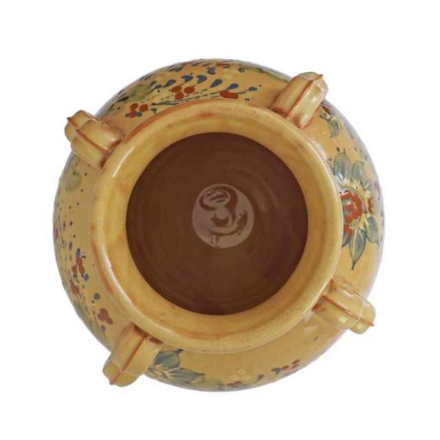 2000 - 2009 French Glazed Terracotta Urn Cassis en Provence Yellow Ochre Provencal Pottery Vase Sud & Co Corsica Olive Jar For Sale - Image 5 of 6
