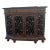 Horchow Leather, Iron and Marble Top Display Cabinet For Sale