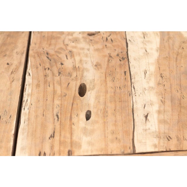 Primitive Raw Teak Wood Coffee Table For Sale - Image 11 of 12