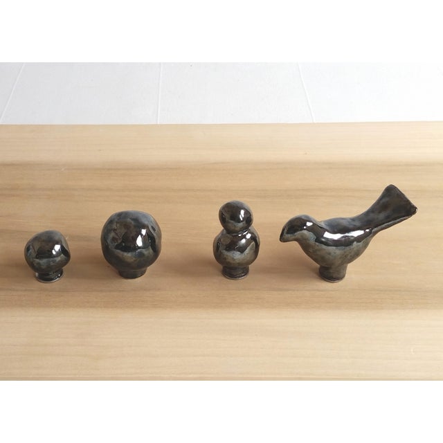 Contemporary Handmade Ceramic Lamp Finials-Large - a Pair For Sale - Image 3 of 6