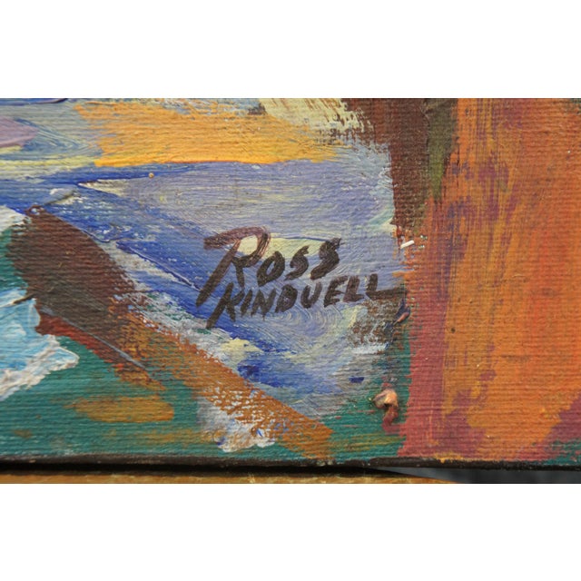 Purple Mid 20th Century Ross Kinduell Expressionist Victorian Woman Portrait Oil Painting For Sale - Image 8 of 10