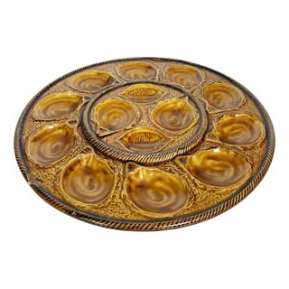 Brown Oyster Dish, France, 20th Century For Sale