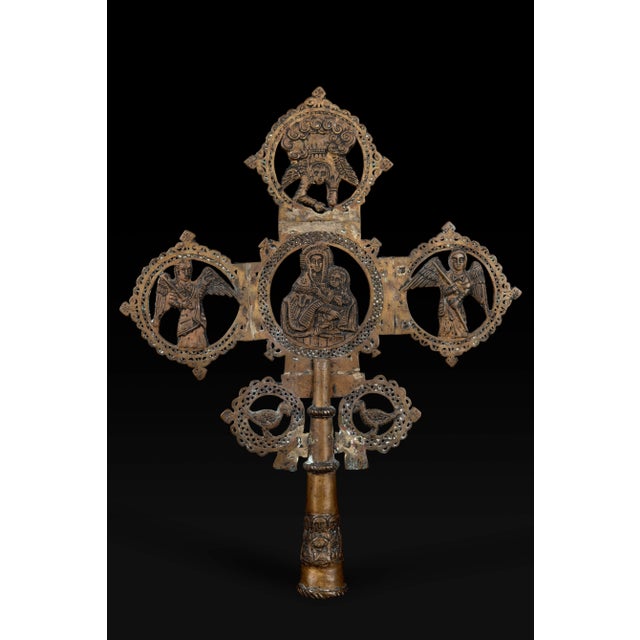 Vintage Ethiopian Processional Crucifix For Sale - Image 11 of 11
