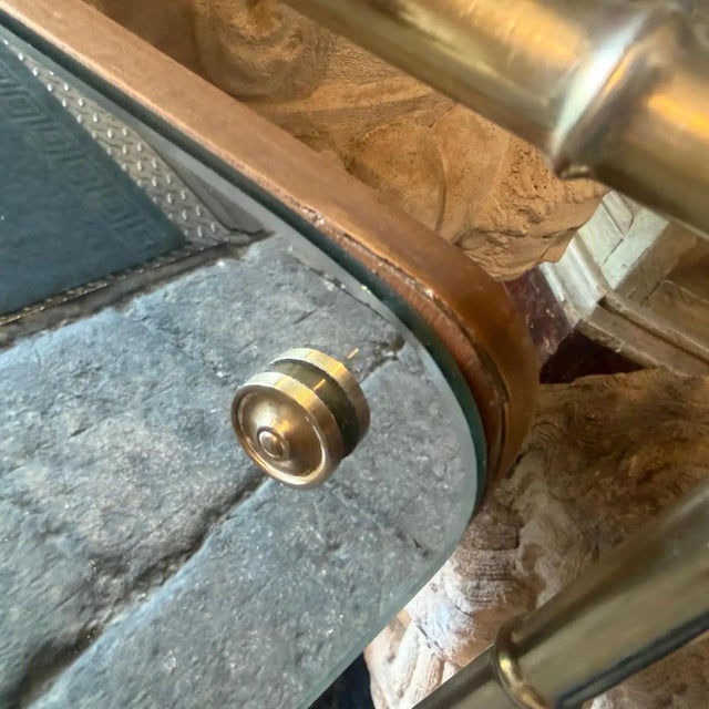 This mid-century modern Italian wall mirror from the 1960s features a sophisticated faux bamboo frame crafted from solid...