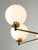 Mid-Century Modern Mid-Century Modern Italian Brass and Opaline Chandelier For Sale - Image 3 of 16