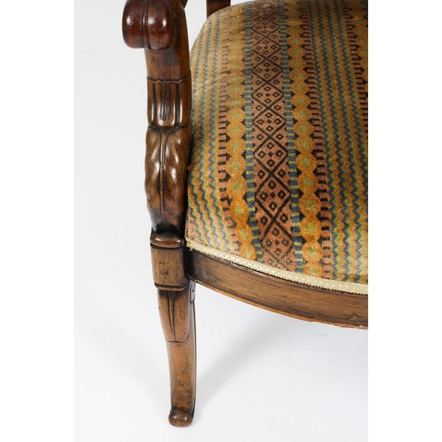 Set of 19th Century French Empire Armchair Fauteuils Chairs For Sale - Image 10 of 16
