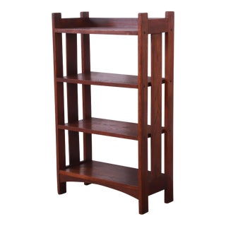 Antique Arts & Crafts Mission Oak Book Shelf, Circa 1900 For Sale