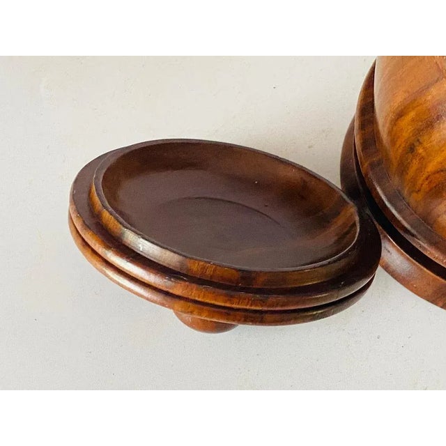 Tabacco box with a Lid in wood. with brass. Brown color. It has been made in France Circa 1970.