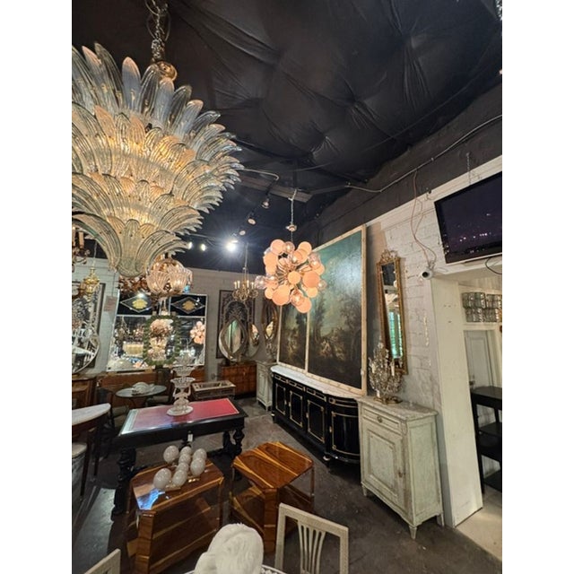 Murano Glass Pink Cloud Chandelier For Sale - Image 4 of 4