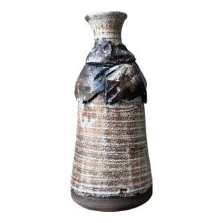 Vintage Handcrafted Ceramic Vase For Sale