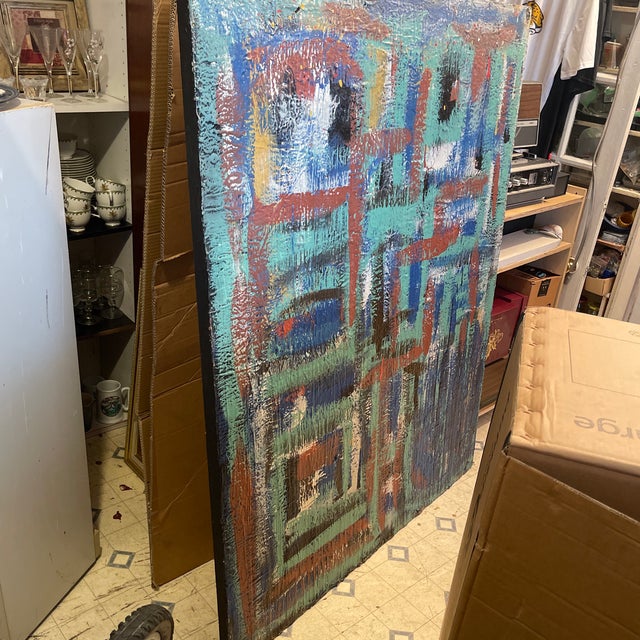 Hello” by John Frates, Huge, McM, Abstract, Multi-Direction, Unframed Is 48x60x1 1/2 In., #1713, 2 Frame Choices Add $1,000. Obo, Plus Extra Shipping For Sale - Image 12 of 12
