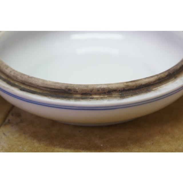 Ceramic Antique Chinese Qing Blue & White Round Porcelain Ink Seal Paste Box 5" For Sale - Image 7 of 13