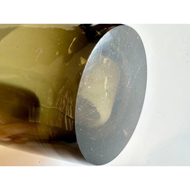Mid-Century Thick-Walled Smoked Glass Vase, Germany, 1960s For Sale - Image 11 of 13