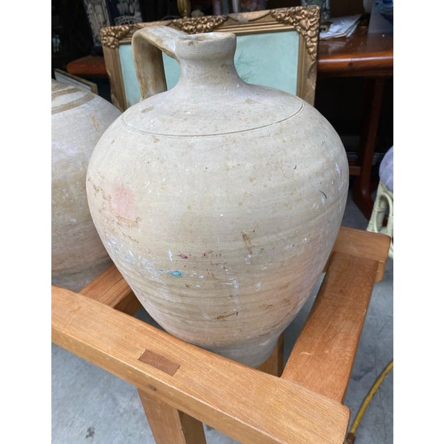 Mediterranean Late 19th Century Mediterranean Olive Jugs With Stand - 5 Piece Set For Sale - Image 3 of 12