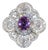 GIA Certified Natural 5.3CTS VS F Diamond Purplish Pink Sapphire 18K Solid Gold Ring, size 7.5 For Sale