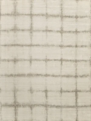 Exquisite Rugs Chroma Handmade New Zealand Wool & Bamboo Silk Ivory/Silver Rug-6'X9'